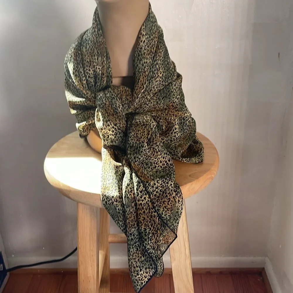 Leopard Print Scarf Unbranded